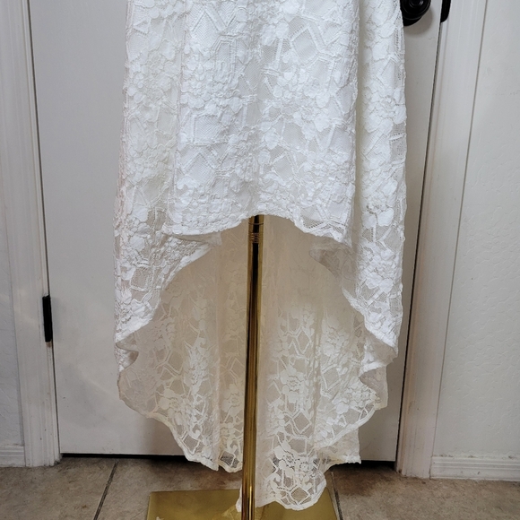 Jane the Label White High-Low Lace Cut-Out Bridal Engagement Dress Size XL - Picture 2 of 9